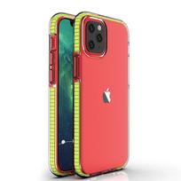 Skaidrus TPU dėklas iPhone 13 mini – geltonas rėmelis