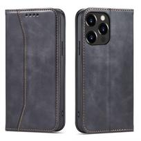 Magnet Fancy dėklas iPhone 13 Pro Max – juodas, piniginė
