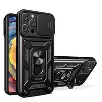 Šarvuotas dėklas iPhone 16 Pro Max su kameros dangteliu – mėlynas