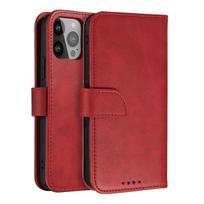 Magnetinis dėklas su atverčiamu dangteliu Samsung Galaxy S25+ – raudonas