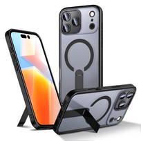 Hybrid Armor X dėklas, skirtas iPhone 17 Pro su MagSafe suderinamu stovu - juodas
