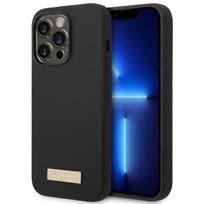 Guess MagSafe silikoninis dėklas iPhone 14 Pro – juodas