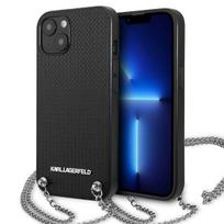 Karl Lagerfeld dėklas iPhone 13 mini – juodas su grandinėle