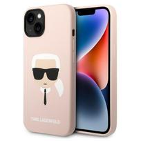 Karl Lagerfeld silikoninis dėklas iPhone 14 Pro Max – rožinis