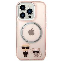 Karl Lagerfeld MagSafe dėklas iPhone 14 Pro Max – rožinis