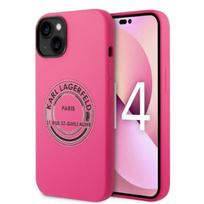 Karl Lagerfeld silikoninis dėklas iPhone 14 Plus – rožinis