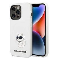 Karl Lagerfeld silikoninis dėklas iPhone 14 Pro Max – baltas