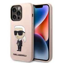 Karl Lagerfeld silikoninis dėklas iPhone 14 Pro Max – rožinis