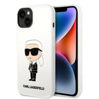 Karl Lagerfeld silikoninis dėklas iPhone 14 Plus – baltas