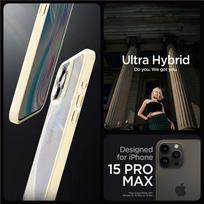 Spigen Crystal Hybrid dėklas iPhone 15 Pro Max – skaidrus smėlio (beige)