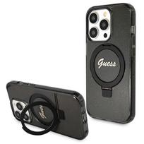 Guess MagSafe dėklas su žiedu iPhone 13 Pro Max – juodas