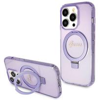 Guess MagSafe dėklas su stovu iPhone 14 Pro – violetinis