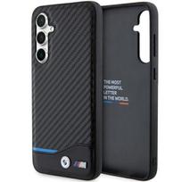 BMW Leather Carbon dėklas Samsung Galaxy S23 FE – juodas