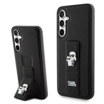 Karl Lagerfeld Gripstand Saffiano dėklas Galaxy S23 FE – juodas