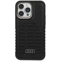 Audi MagSafe dėklas iPhone 14 Pro – juodas, eko oda