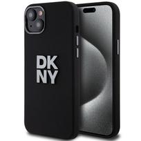 DKNY silikoninis dėklas iPhone 15 Plus / 14 Plus – juodas