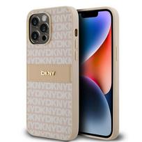 DKNY dėklas iPhone 14 Pro – rožinis, eko oda