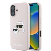Karl Lagerfeld MagSafe dėklas iPhone 16 Plus – rožinis