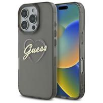 Guess IML Heart dėklas iPhone 16 Pro Max – juodas