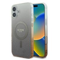 Guess IML Glitter Gradient MagSafe dėklas iPhone 16 Plus – rudas