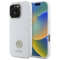 Guess silikoninis dėklas iPhone 16 Pro – baltas