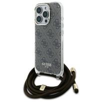 Guess Crossbody Cord 4G Print dėklas iPhone 16 Pro – rudas