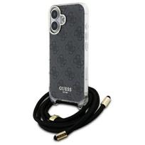 Guess dėklas su virvele iPhone 16 – juodas