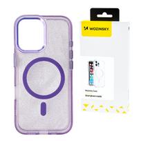 Wozinsky Glitter MagSafe dėklas S25 Ultra – violetinis