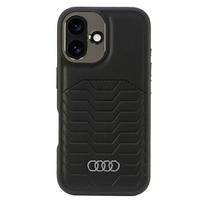 Audi MagSafe dėklas iPhone 16 6.1 – juodas, eko oda