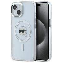 Karl Lagerfeld MagSafe dėklas iPhone 15 Plus – baltas