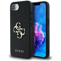 Guess PU grūdintos tekstūros dėklas iPhone 16e – juodas