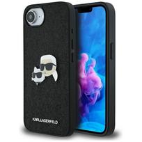 Karl Lagerfeld blizgus dėklas iPhone 16e – juodas