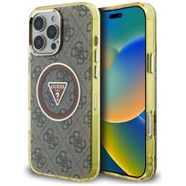 Guess MagSafe dėklas iPhone 16 Pro Max – rudas