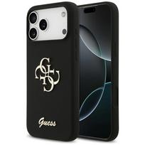 Guess silikoninis dėklas iPhone 17 Pro Max – juodas