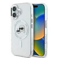 Karl Lagerfeld MagSafe dėklas iPhone 16 Plus – baltas