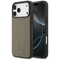 Mercedes Leather The Move MagSafe Dėklas, skirtas iPhone 17 Pro Max – smėlio spalvos