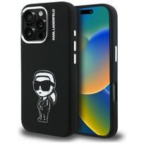 Karl Lagerfeld Silikoninis Karl Sketch MagSafe Dėklas, skirtas iPhone 16 Pro – juodas