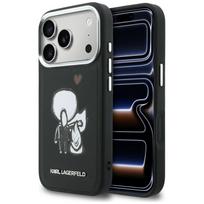 Karl Lagerfeld "Karl & Choupette" nugaros logotipas MagSafe Dėklas, skirtas iPhone 17 Pro - juodas