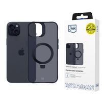 3mk Smoke Case Mag&Stand, skirtas Apple iPhone 15 plus - juodas