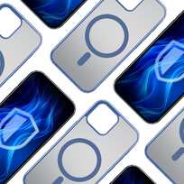 3mk Frosty MagCase mėlynas dėklas, skirtas Apple iPhone 14 Plus – skaidrus