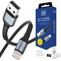 3mk Hyper Laidas N-SERIES USB-A / Lightning 1m 5V/2.4A 12W / juodas