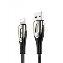 Joyroom Sharp Series S-M411 Laidas USB-A / Lightning 3A 1.2m su įkrovimo indikatoriumi - juodas