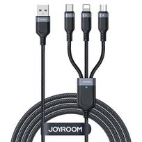 Joyroom laidas Multi-Use Series S-A18 3in1 USB-A - Lightning / USB-C / micro USB 0.3m juodas