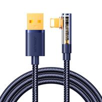 Joyroom Gaming laidas S-UL012A6 Lightning (kampinis) / USB-A (tiesus) 2.4A 1.2 m - mėlynas