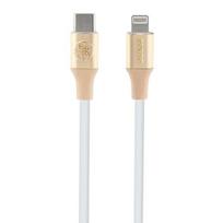 Guess Ebossed Logo USB-C / Lightning laidas 1.5m greitas įkrovimas - auksinis