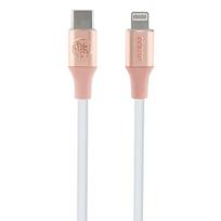 Guess Ebossed Logo USB-C / Lightning laidas 1.5m greitas įkrovimas - rožinis