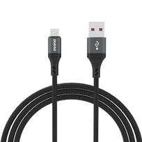 Dudao L3SM USB-A - MicroUSB 3A 1.2m pintas laidas - juodas