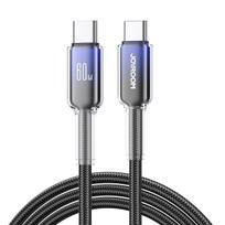 Joyroom S-A42 Crystal-Clear Series 60W USB-C - USB-C laidas 1.2m - juodas