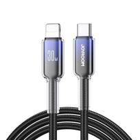 Joyroom S-A42 Crystal-Clear Series 30W USB-C - Lightning laidas 1.2m - juodas