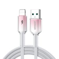 Joyroom S-A42 Crystal-Clear Series 3A USB-A - Lightning laidas 1.2m - baltas